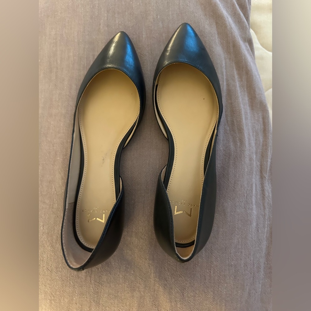 Marc Fisher Black Leather Flats Timeless Design